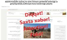 Diqqət! Düşmən tərəfindən yayılan saxta xəbərlərə İNANMAYIN! - FOTO