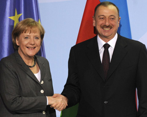 İlham Əliyev Angela Merkellə görüşüb