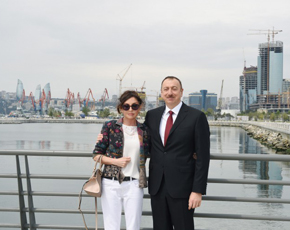 Azərbaycan prezidenti dənizkənarı yolun açılışında iştirak edib