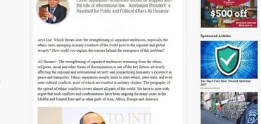 Etnik separatizmi beynəlxalq hüququn gücü ilə dayandırmaq olar