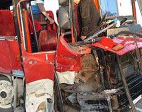 Masallıda avtobus qatara çırpıldı: yaralananlar var
