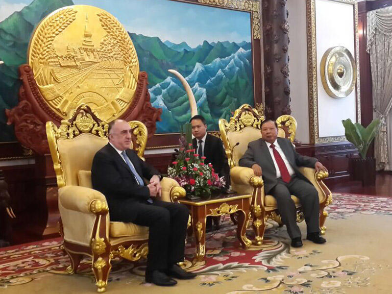 Məmmədyarov Laos prezidenti ilə görüşüb