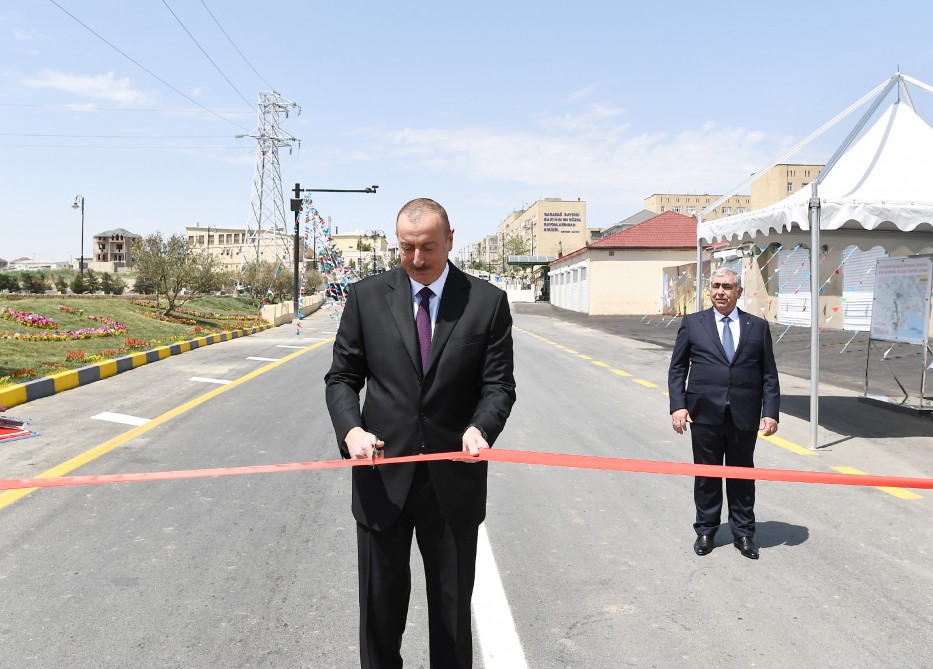 Prezident Lökbatan-Qobu avtomobil yolunun açılışında iştirak edib