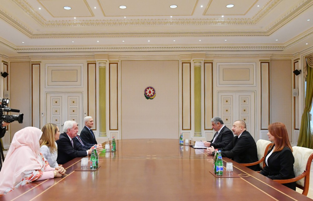 Prezident İlham Əliyev Ümumdünya Antidopinq Agentliyinin nümayəndə heyəti ilə görüşüb