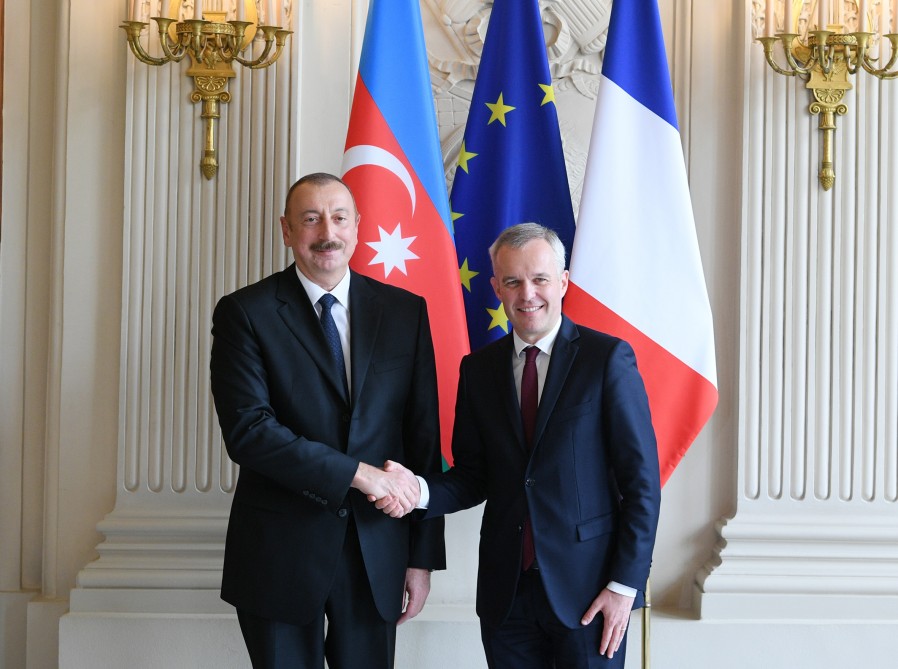 Azərbaycan prezidenti Fransa Milli Assambleyasının sədri ilə görüşüb