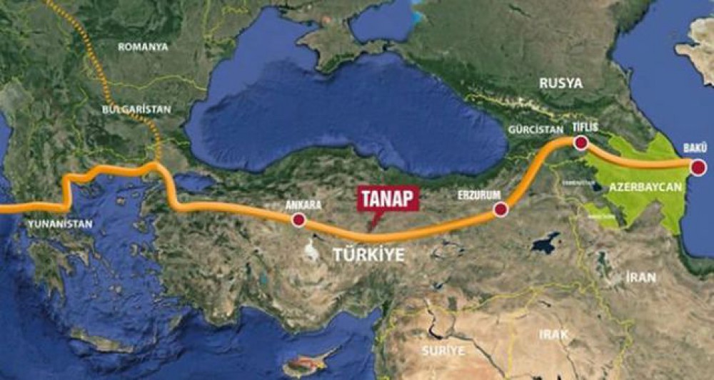 Türkiyəyə TANAP-la 1,25 milyard kubmetr qaz satılıb