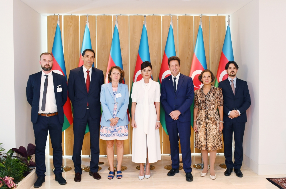 Mehriban Əliyeva MEDEF Biznes Şurasının prezidenti ilə görüşüb