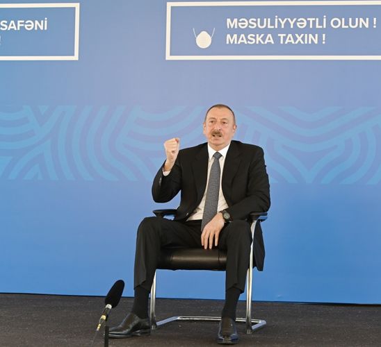Azərbaycan Prezidenti: "Azərbaycan cəmiyyəti çox böyük məsuliyyət, nizam-intizam göstərir"