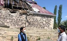 Ombudsman Ermənistanın hücumları nəticəsində dağıdılmış evlərə baş çəkib