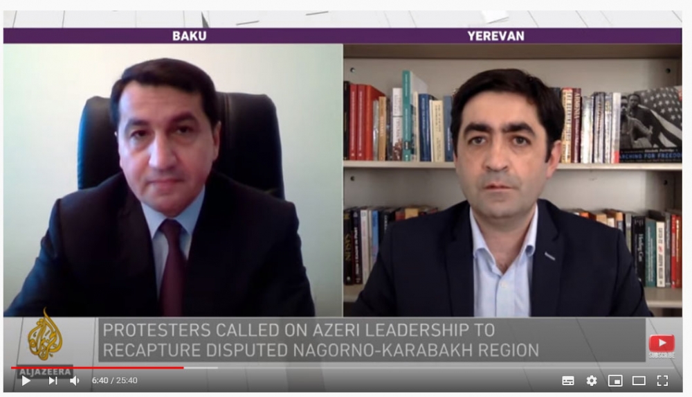 Azərbaycan Prezidentinin köməkçisi “Aljazeera” kanalında Paşinyanın sabiq müşaviri ilə debata çıxıb