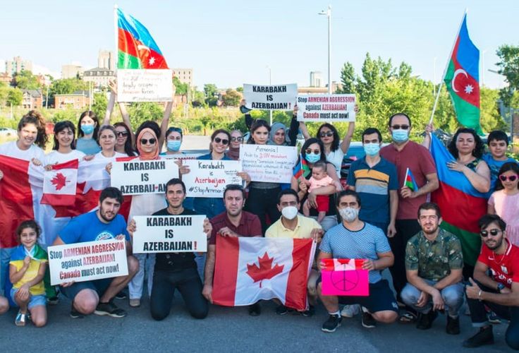Kanadanın paytaxtında Ermənistanın işğalçılıq siyasətinə etiraz aksiyası keçirilib