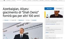 İtaliya mətbuatı Prezident İlham Əliyevin “Qarabağ” yatağının dayaq blokunun dənizə yola salınması mərasimindəki fikirlərinə geniş yer ayırıb