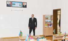 Prezident İlham Əliyev Əmircan qəsəbəsindəki 154 nömrəli məktəbin açılışında iştirak edib
