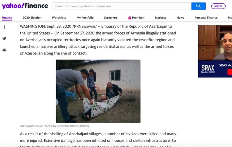 ABŞ mediası: "Bir ailənin bütün üzvləri Ermənistan qüvvələri tərəfindən qətlə yetirilib"