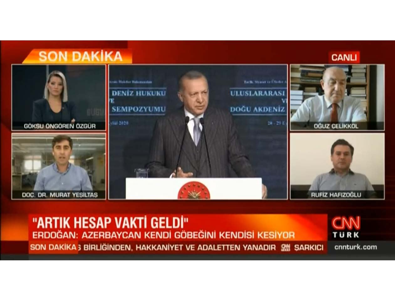 Trend BİA-nın baş redaktoru “CNN Türk” telekanalında Dağlıq Qarabağ münaqişəsini müzakirə edib