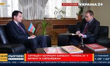 Azərbaycan Prezidentinin köməkçisi Hikmət Hacıyev “Ukraina-24” telekanalına müsahibə verib - FOTO