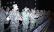 Əlahiddə Ümumqoşun Ordunun Vətən müharibəsində iştirak edən hərbi qulluqçularının bir qrupu geri qayıdıb - FOTO