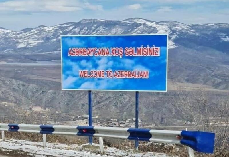 "Azərbaycana xoş gəlmisiniz" lövhəsi erməniləri təşvişə salıb - FOTO