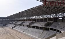 Sumqayıtda inşa edilən yeni stadionda işlər davam edir - FOTO