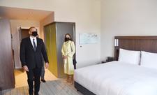 Prezident İlham Əliyev və birinci xanım Mehriban Əliyeva “Courtyard by Marriott Baku” otelinin açılışında iştirak ediblər - FOTO