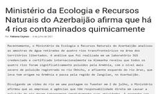 Braziliyalı ictimai fəal "Cronimet" şirkətindən Oxçuçayın çirkləndirilməsinə son qoyulmasını tələb edib - FOTO