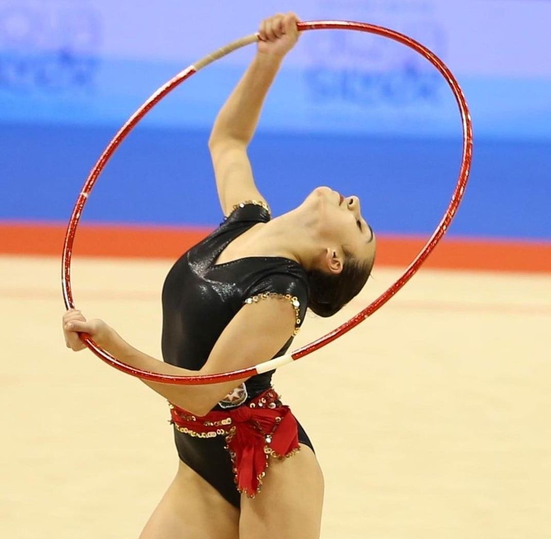 Azərbaycan gimnastı Tokio Olimpiadasında halqa ilə hərəkətləri təqdim edib