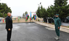 Azərbaycan Prezidenti Cəbrayılda hərbi hissə kompleksinin açılışını edib