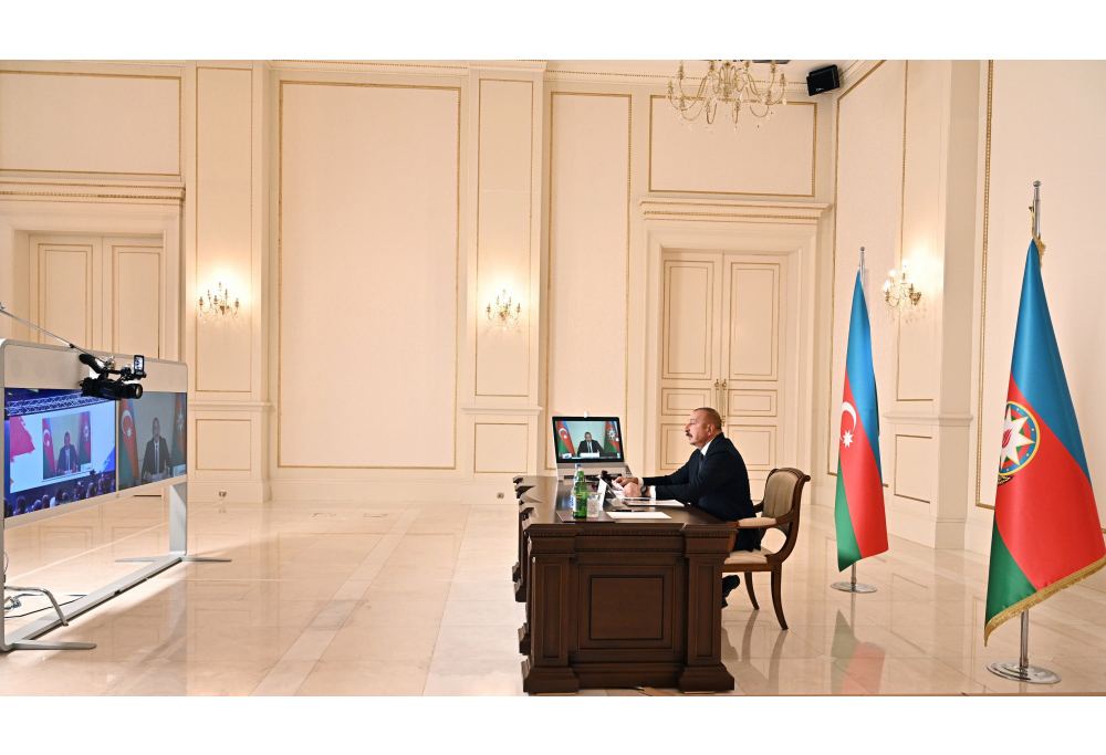 Prezident İlham Əliyev Qoşulmama Hərəkatının Yüksək Səviyyəli Toplantısında videoformatda çıxış edib - FOTO