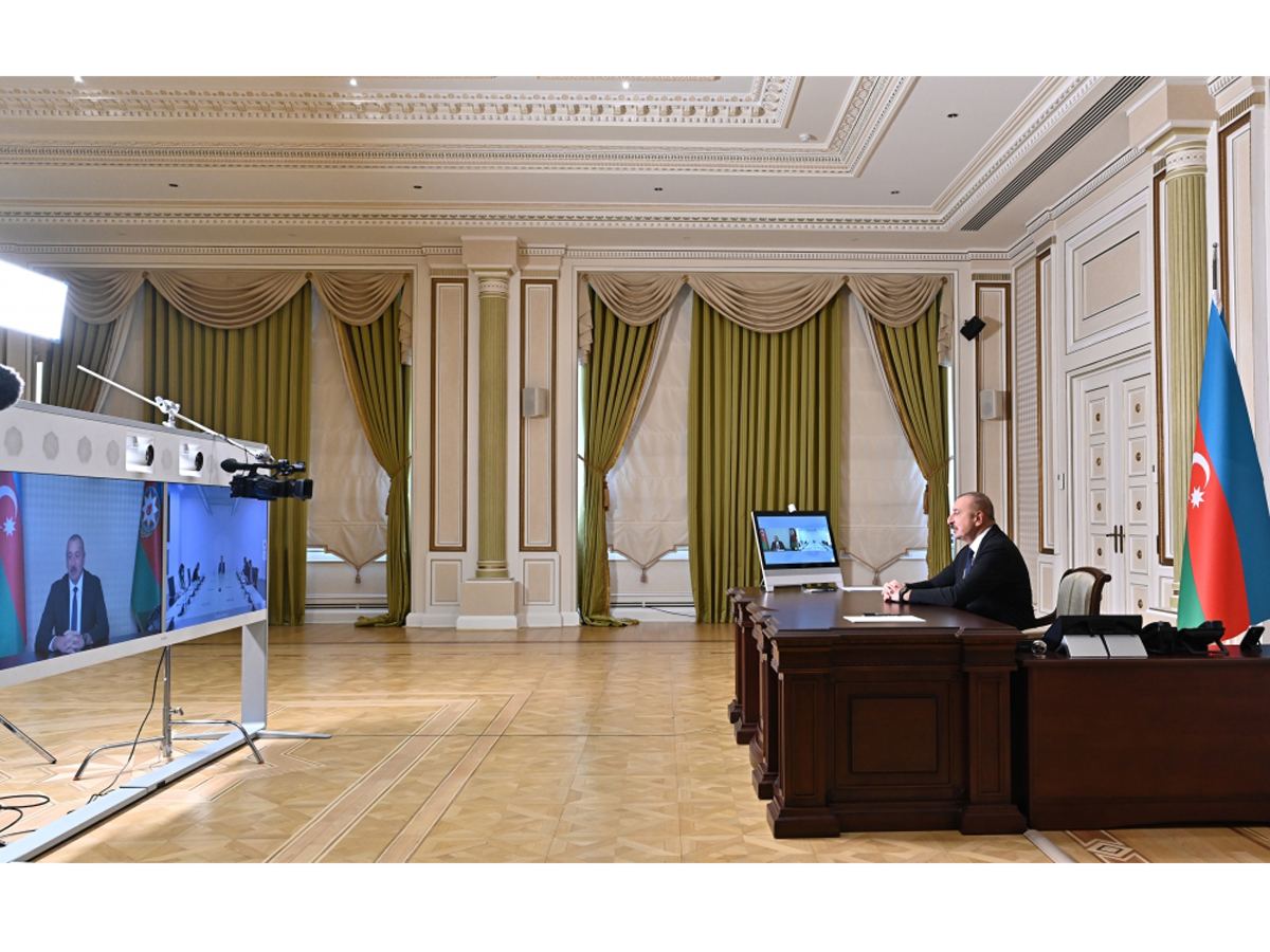 Prezident İlham Əliyevlə Monteneqro parlamentinin sədri arasında videoformatda görüş olub - FOTO