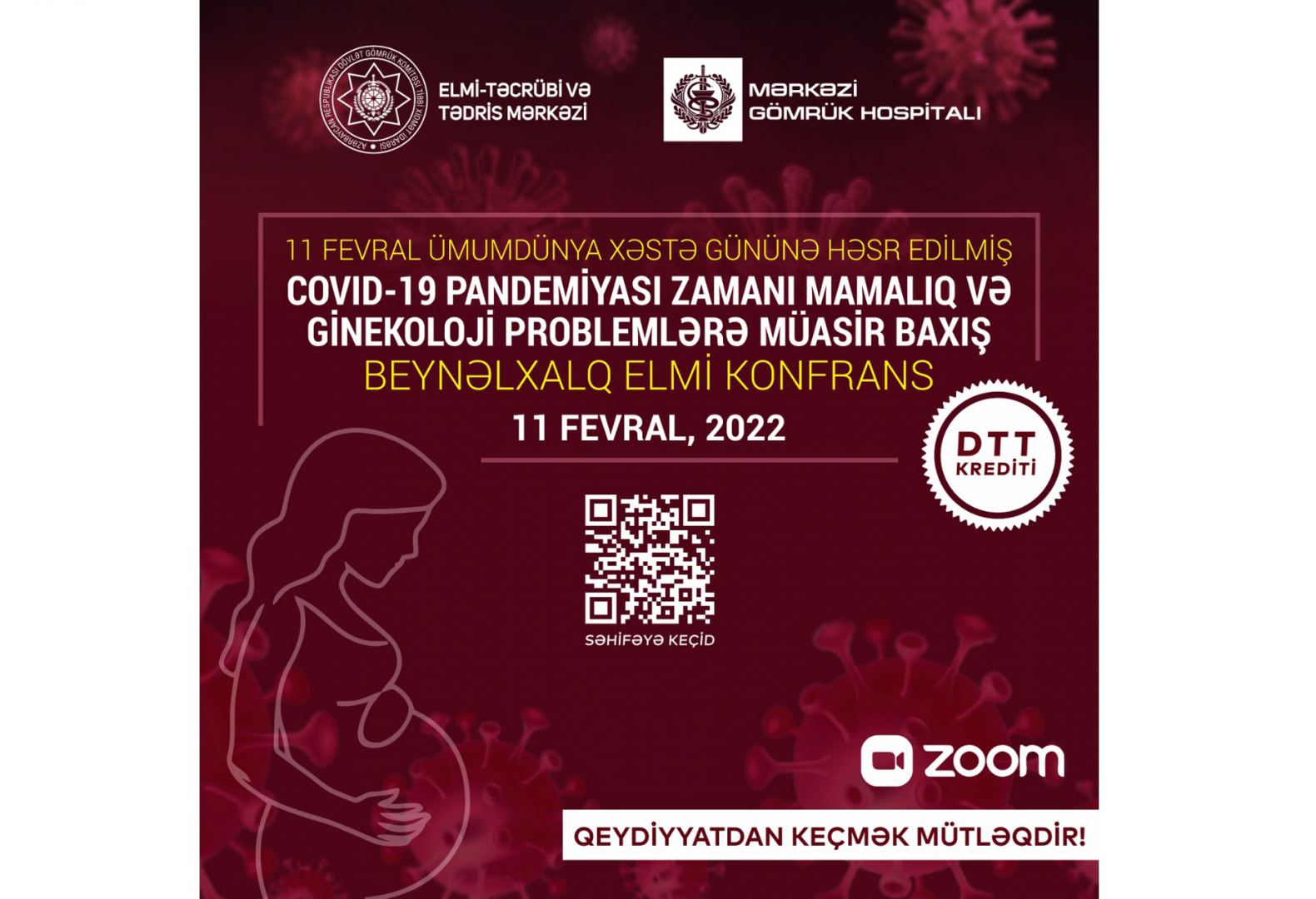 "COVID-19 pandemiyası zamanı mamalıq və ginekoloji problemlərə müasir baxış" mövzusunda Beynəlxalq Elmi Konfrans keçiriləcək
