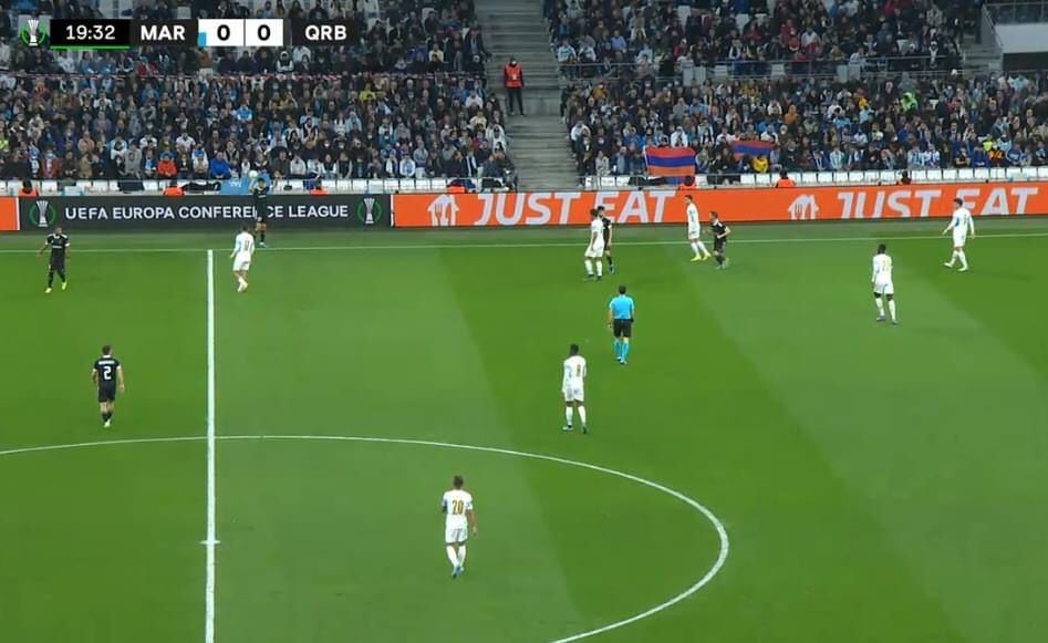 “Marsel” – “Qarabağ” matçında növbəti erməni təxribatı