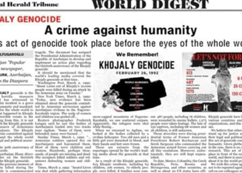 Xocalı soyqırımı İngiltərə və Pakistan mediasında