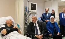 Prezident İlham Əliyev yol qəzası keçirən Binəli Yıldırıma, Şamil Ayrıma və mühafizəçi Oğuzhan Dəmirçiyə baş çəkib - FOTO