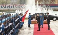 Prezident İlham Əliyevin Belqradda rəsmi qarşılanma mərasimi olub - FOTO