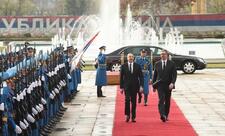 Prezident İlham Əliyevin Belqradda rəsmi qarşılanma mərasimi olub - FOTO