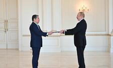 Prezident İlham Əliyev Yunanıstanın Azərbaycanda yeni təyin olunan səfirinin etimadnaməsini qəbul edib - FOTO