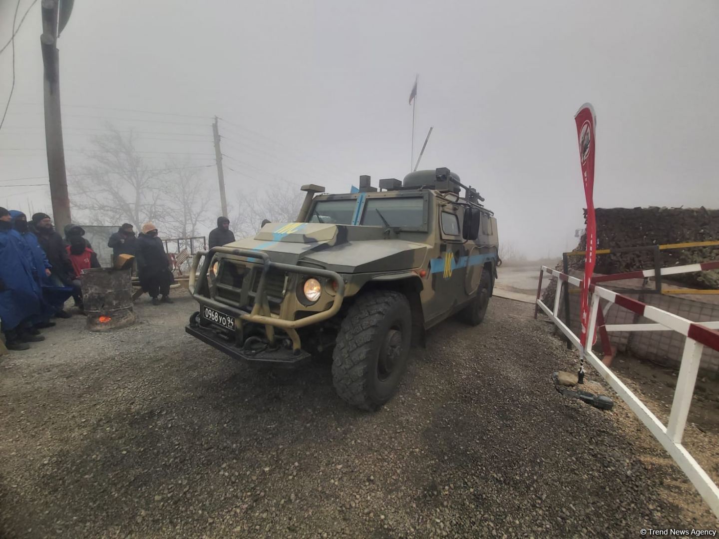 Sülhməramlılara aid 14 maşın Laçın yolundan maneəsiz keçib - FOTO