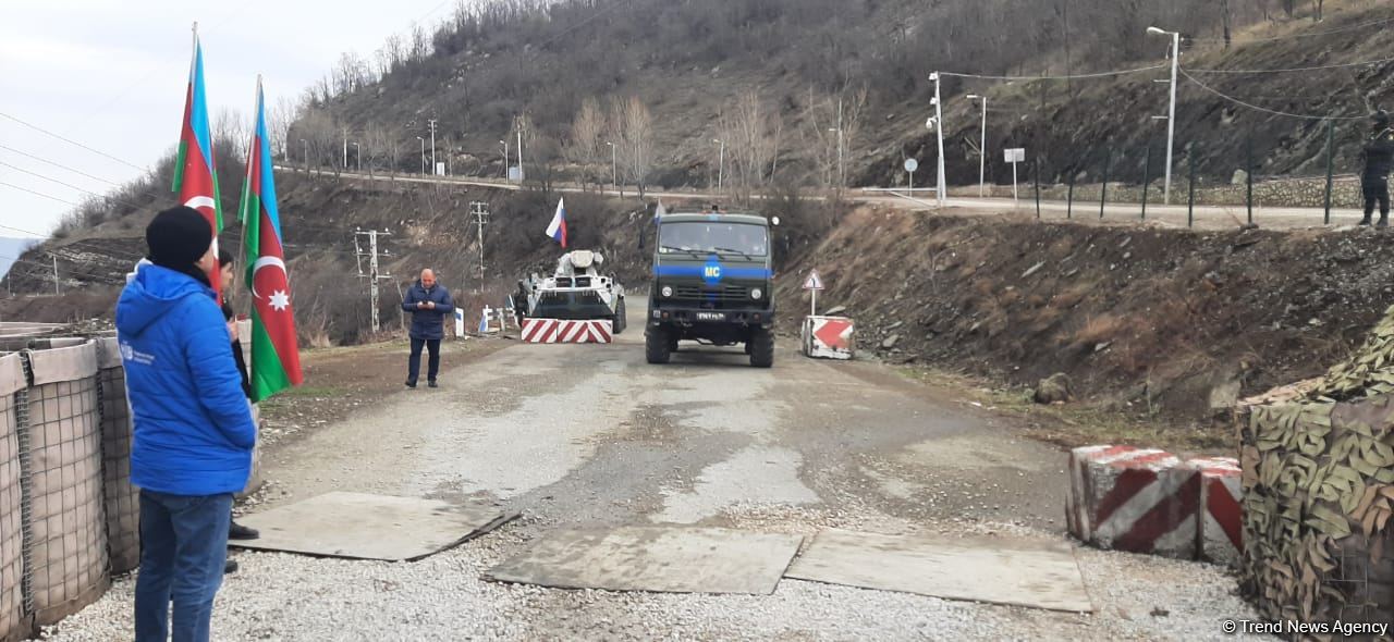 Sülhməramlılara aid 3 maşın Laçın yolundan maneəsiz keçib - FOTO