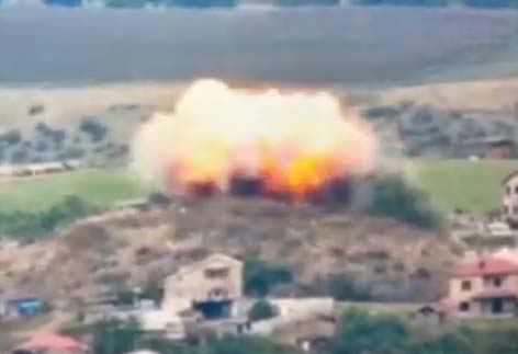 Qanunsuz erməni silahlı birləşmələrinə aid TOR zenit-raket kompleksi məhv edildi - VİDEO