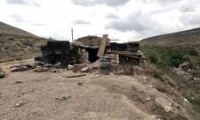 Tərtərin Canyataq yaşayış məntəqəsinin yaxınlığında tərk edilmiş döyüş mövqeyi - VİDEO