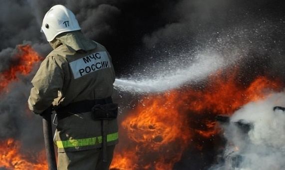 Rusiyanın bu vilayətində ticarət pavilyonunda yanğın olub