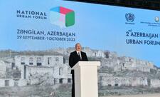 Prezident İlham Əliyev: Bu gün Şərqi Zəngəzur sıfırdan yenidən inşa edilir