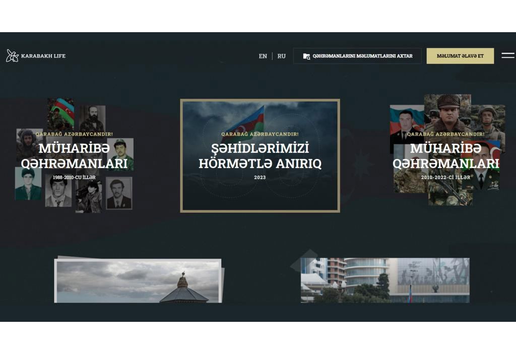 Antiterror əməliyyatında şəhid olmuş igidlərin məlumatları platformaya əlavə olundu