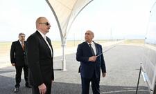 Prezident İlham Əliyev Hacıqabul rayonunda olub - FOTO