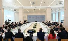 Prezident İlham Əliyev ADA Universitetində “COP29 və Azərbaycan üçün Yaşıl Baxış” mövzusunda keçirilən beynəlxalq forumda iştirak edir - CANLI