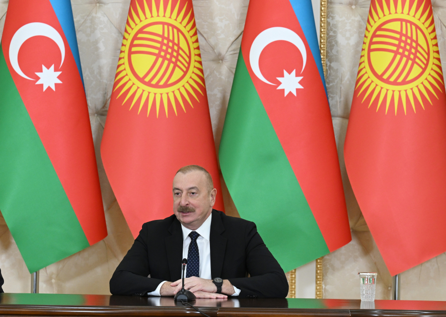 Prezident İlham Əliyev: Azərbaycanla Qırğızıstan arasında ticarət dövriyyəsinin artması tendensiyası mövcuddur