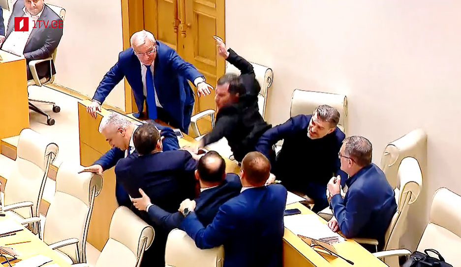 Очередная драка в грузинском парламенте - ВИДЕО