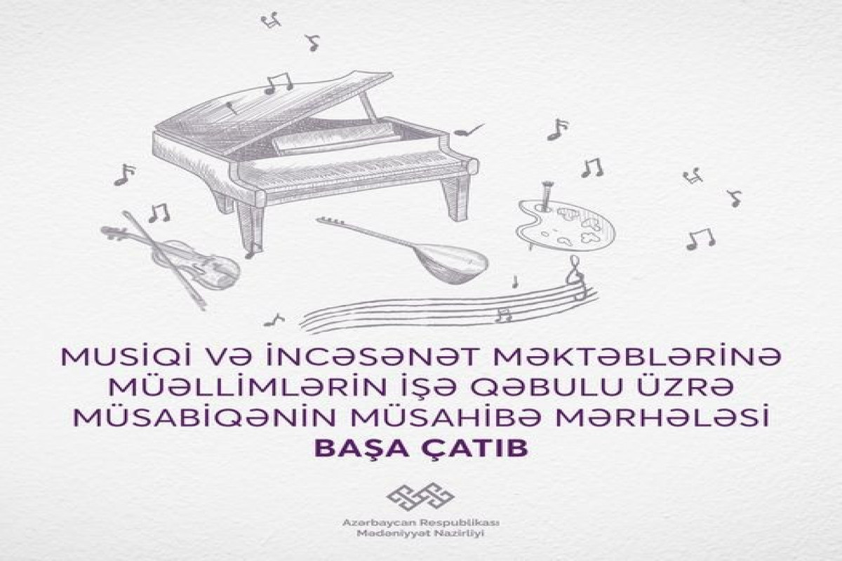 Musiqi və incəsənət məktəblərinə müəllimlərin işə qəbulu üzrə müsahibə mərhələsi başa çatıb