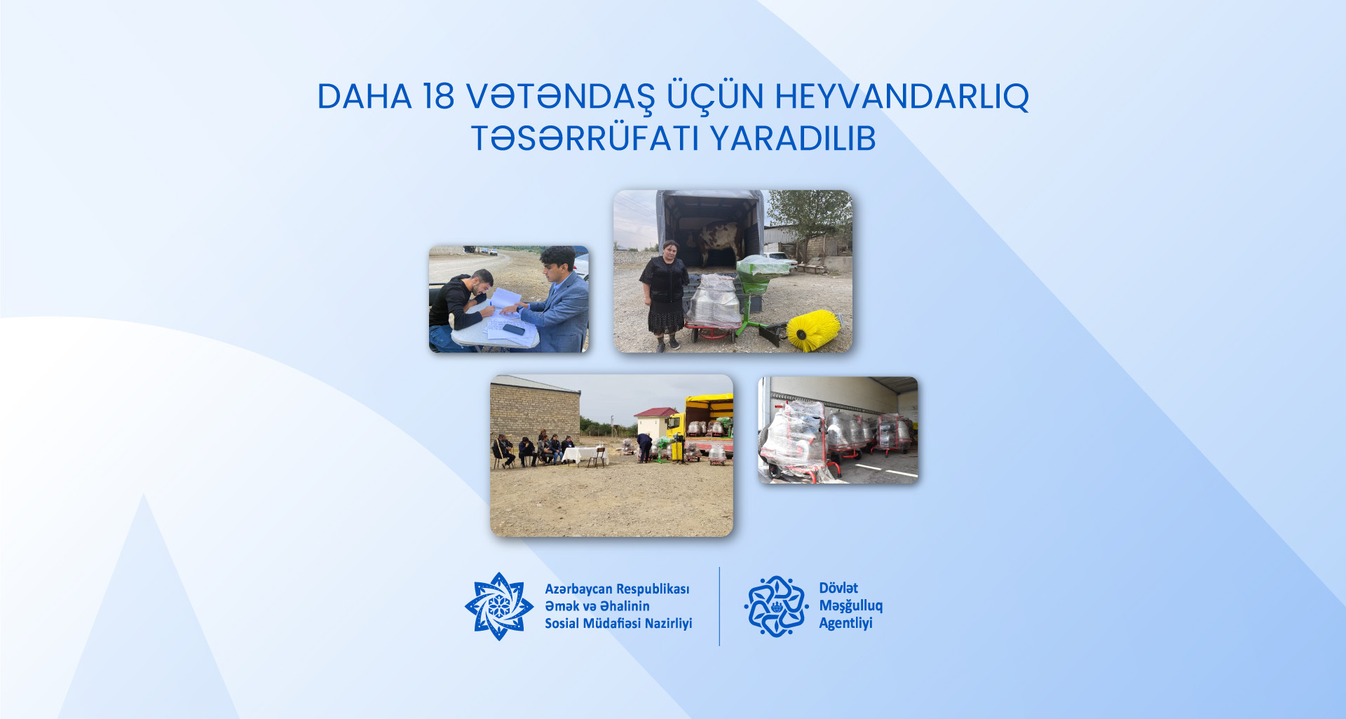 Daha bir qrup şəhid ailəsi üzvü və müharibə veteranı üçün təsərrüfatlar qurulub