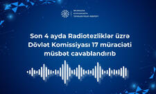 İyun-sentyabr aylarında Radiotezliklər üzrə Dövlət Komissiyası 17 müraciəti müsbət cavablandırıb